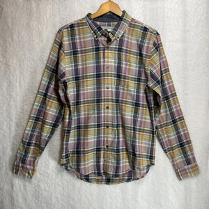 Outerknown New L/S Madras Shirt Wholesale Plaid Size Medium 100% Organic Cotton